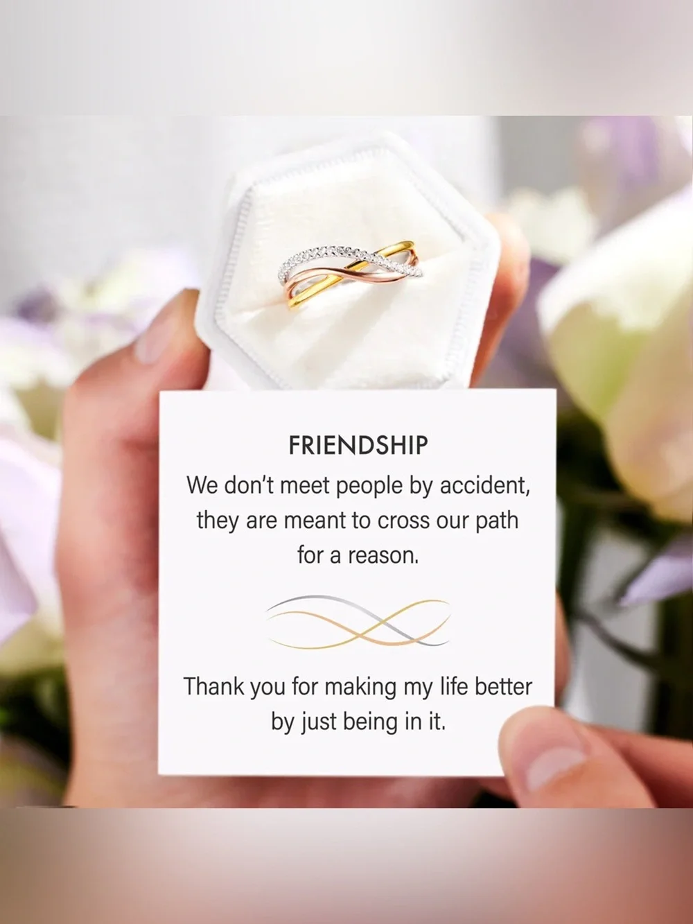 Crisscross Gold-Plated 925 Sterling Silver Ring